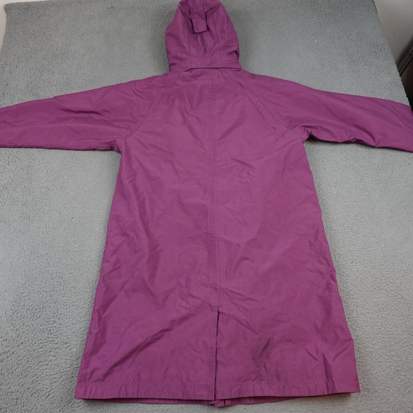 L.L. Bean Hooded Parka Coat Womens Small Purple Long Snap Front Detachable Liner - Picture 8 of 13